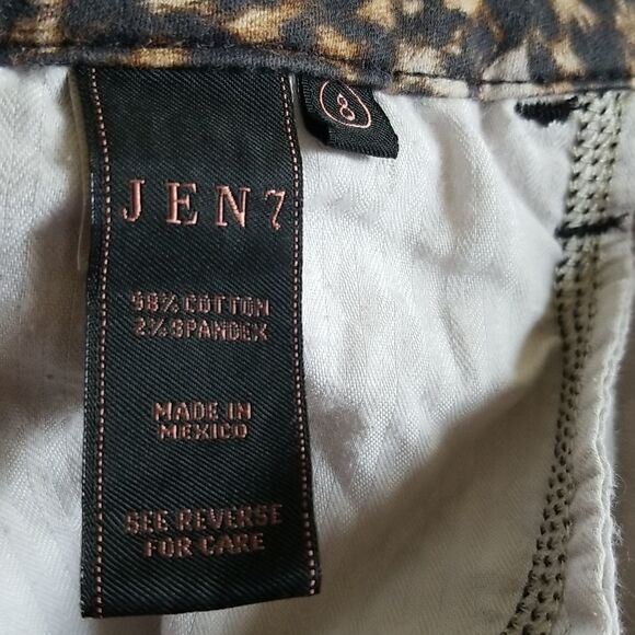 Jen 7 by 7 For All Mankind Animal Print Ankle Skinny Jeans - Picture 6 of 10